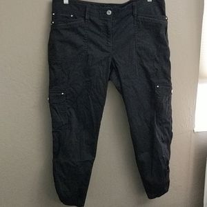 Amazing cargo WHBM w/rhinestones + silver rivets